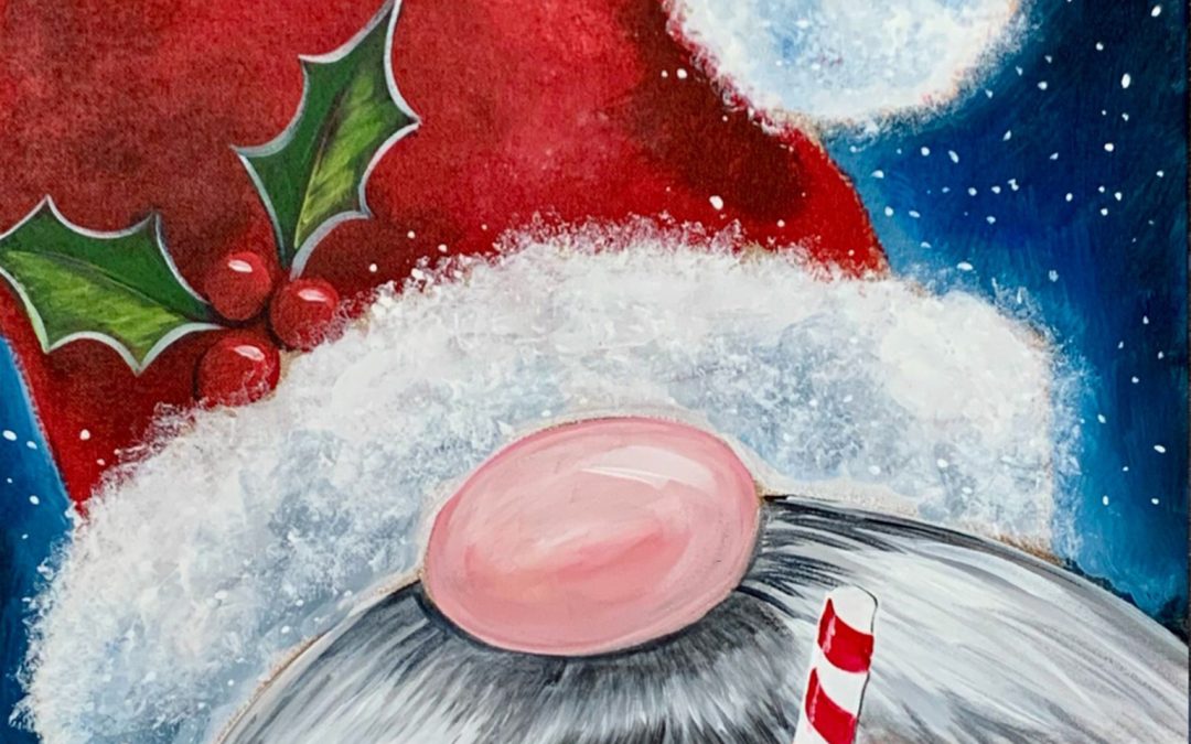 “Gnome for the Holidays” Canvas Class — Wines and Designs — $42 ($12 Deposit)
